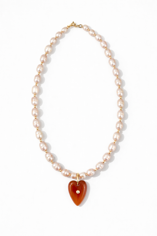 Mauve Pearl Heartstone