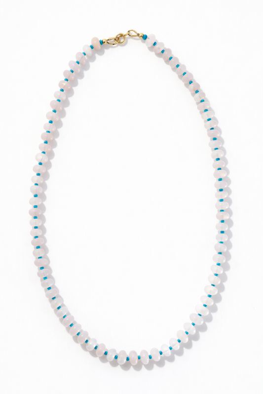 Rose Quartz + Turquoise Necklace