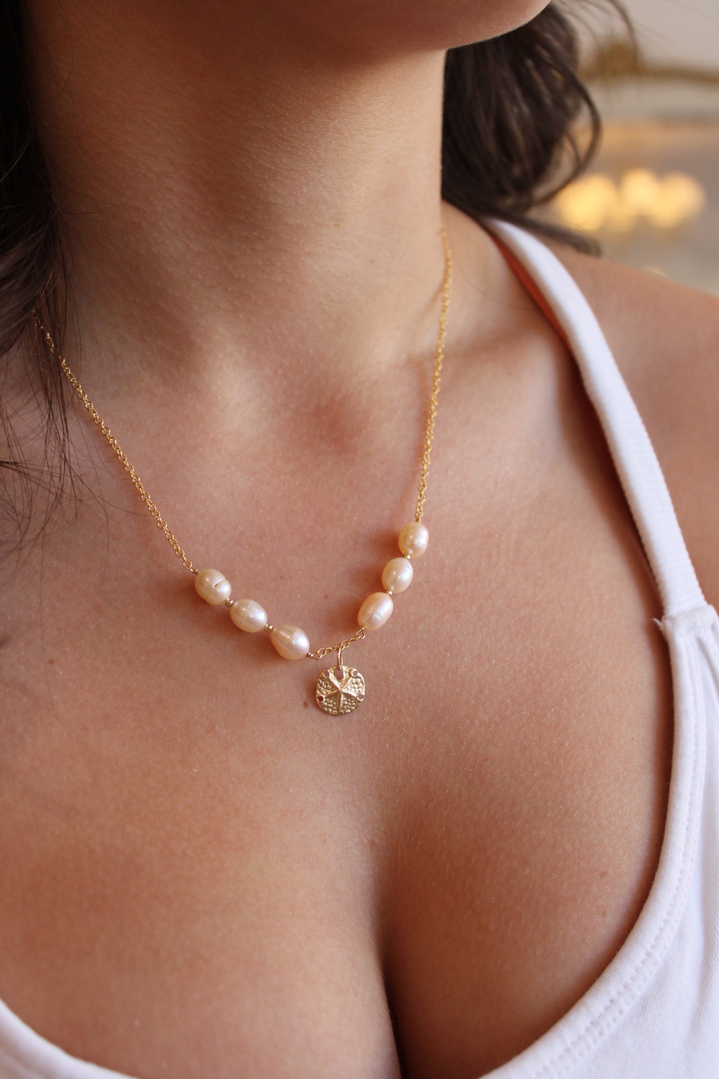 Sand Dollar Darling Pearl Necklace