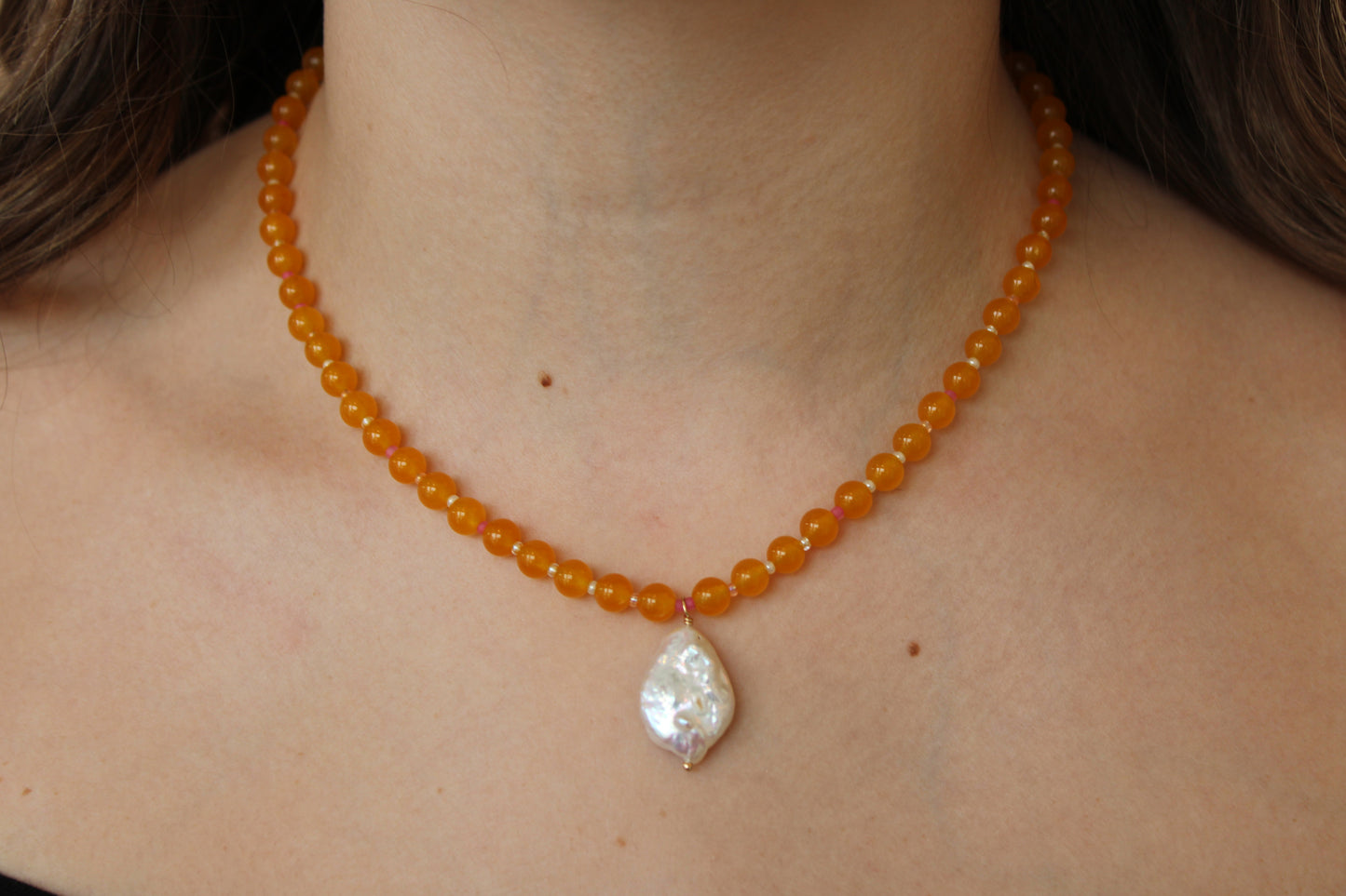 Yellow Quartz Necklace