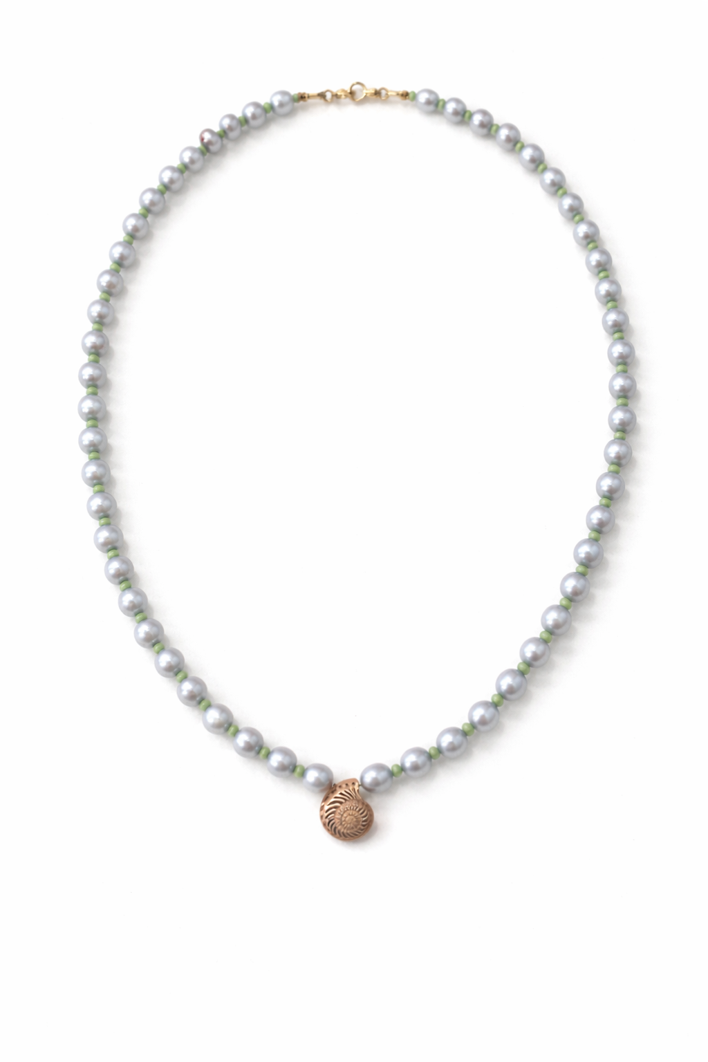 Baby Blue Pearl Seashell Necklace