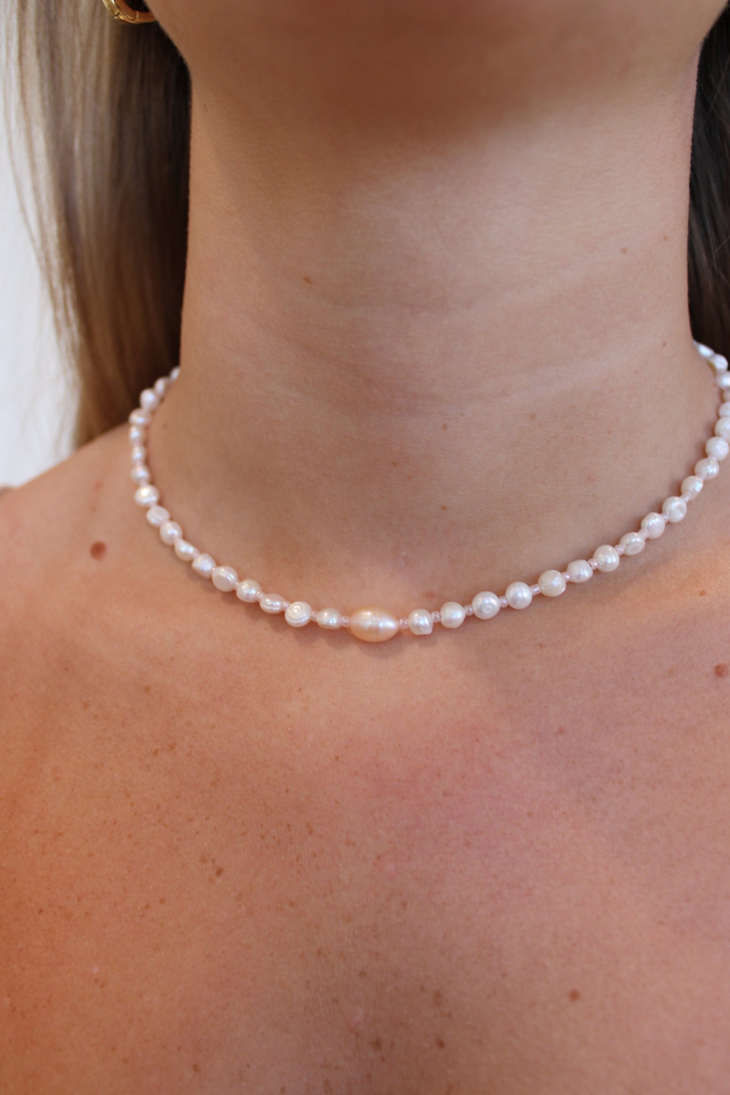 Touch of Pink Pearl Necklace