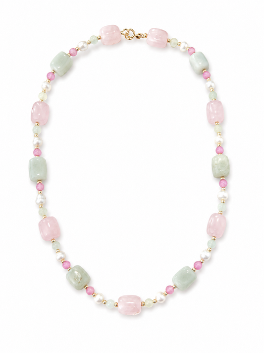 Blushing Meadow Gemstone Necklace