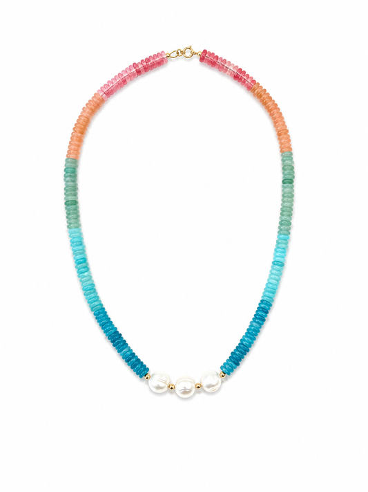 Seaside Sunsets Gemstone Necklace