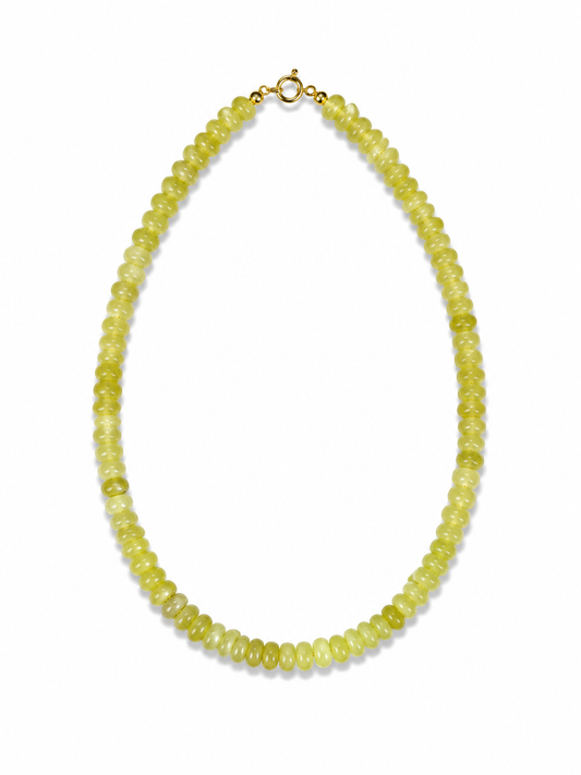 Golden Pear Gemstone Necklace