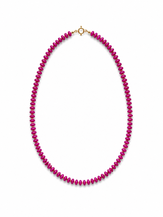 Fuchsia Fall Gemstone Necklace