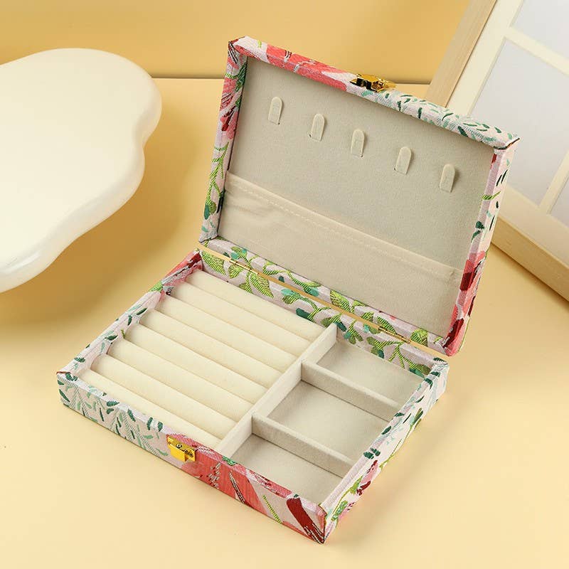Floral Print Jewelry Case