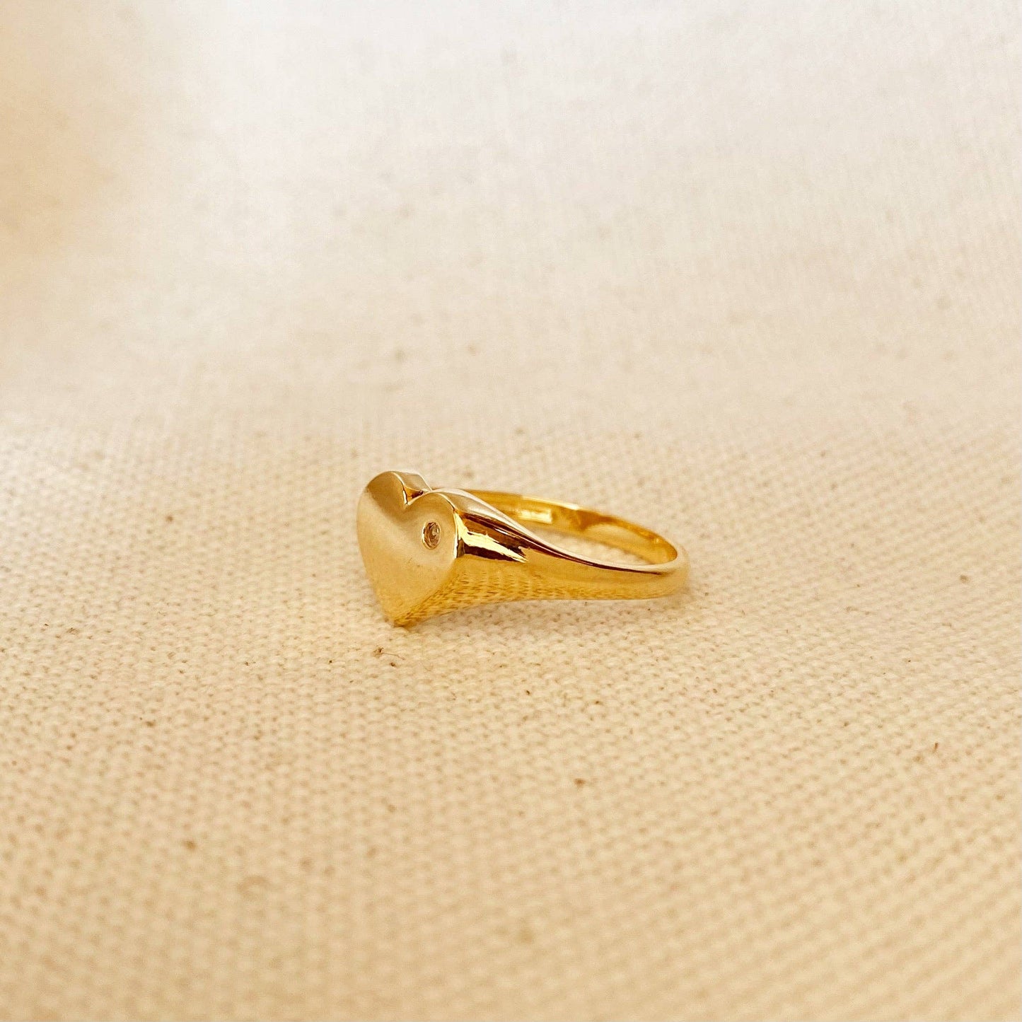 18k Gold Filled Heart Ring