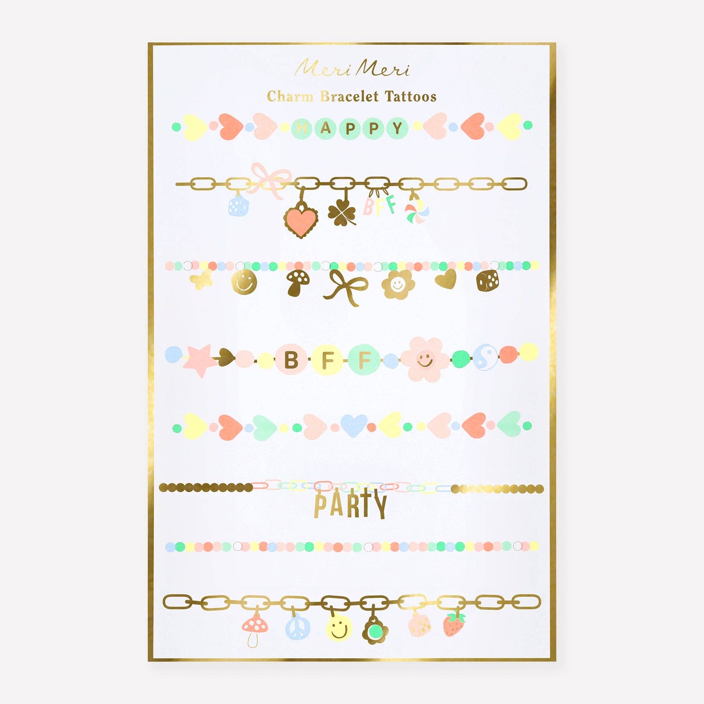 Charm Bracelet Temporary Tattoos