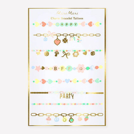 Charm Bracelet Temporary Tattoos