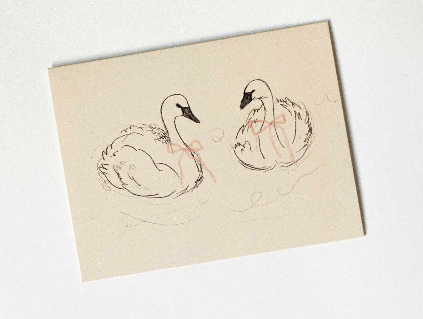 Swan Greeting Card (Blank Interior)