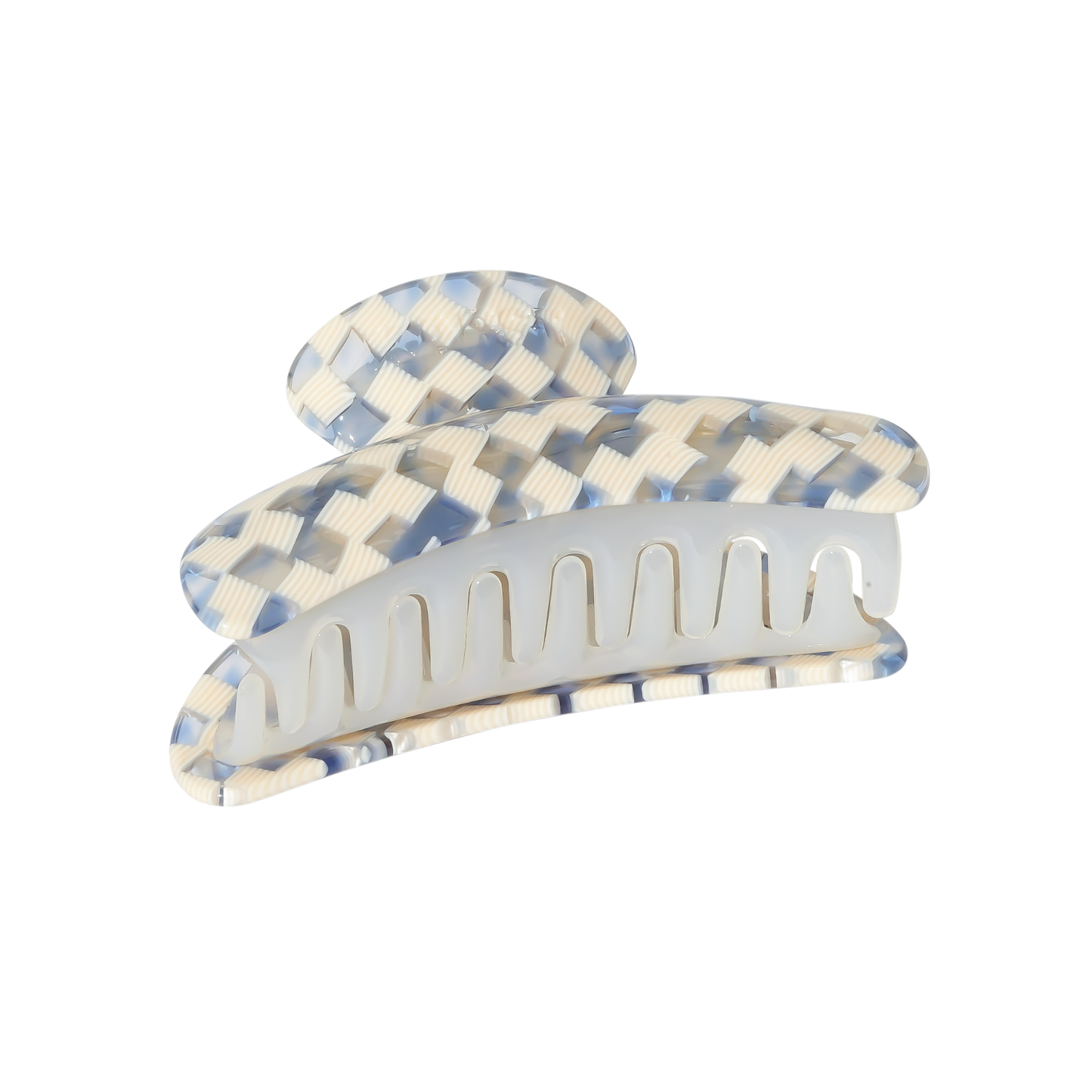 SuperClip Hair Claw — Sky Checker