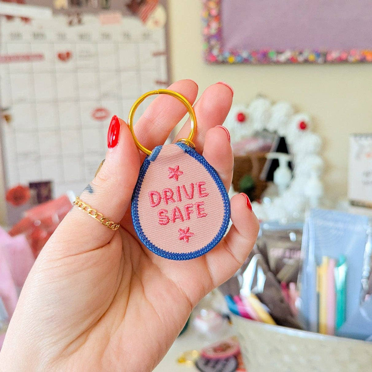Drive safe keychain