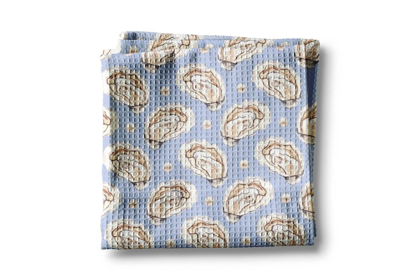 Oyster Shell Nautical Kitchen Towel