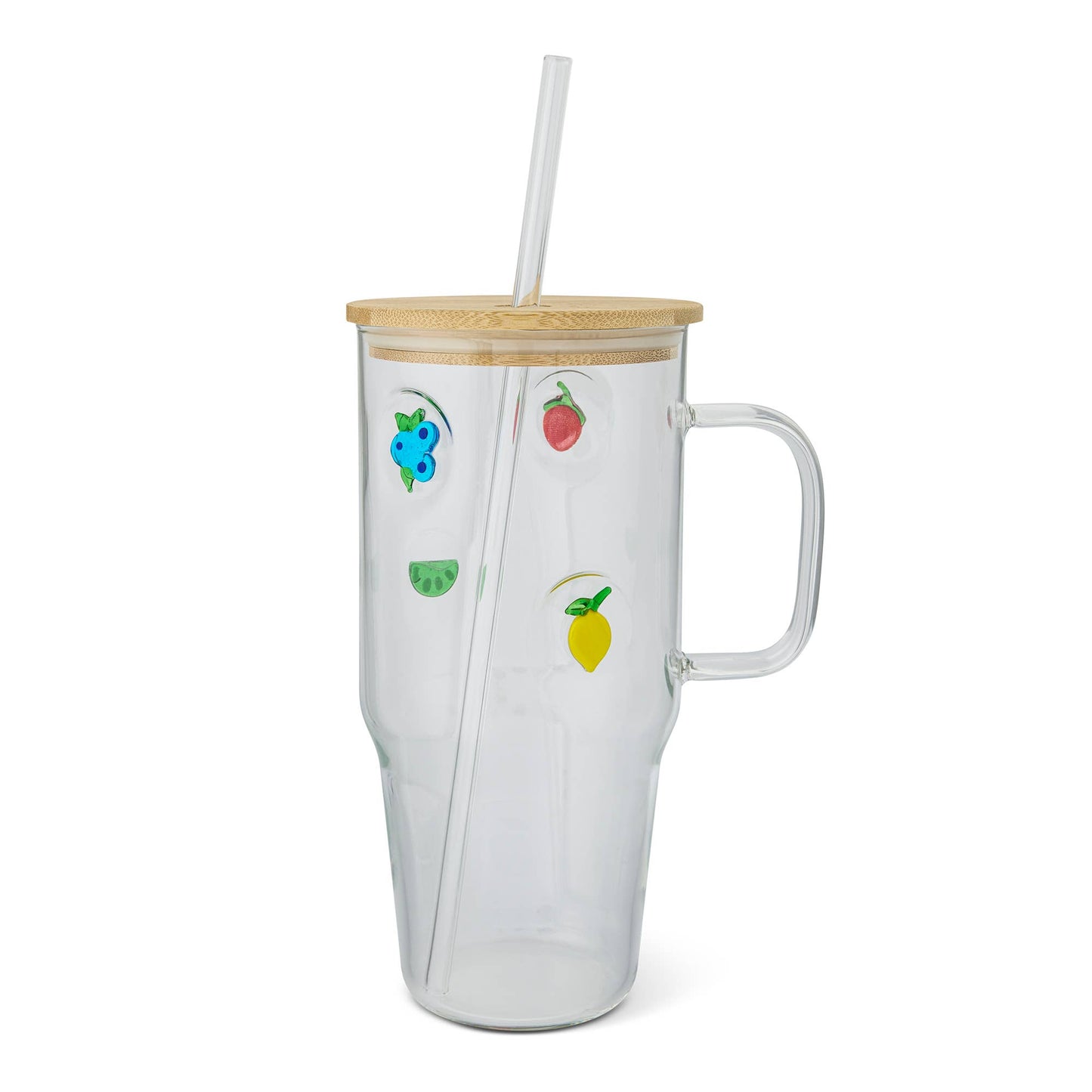 32oz Handled Glass Tumbler - Fruit