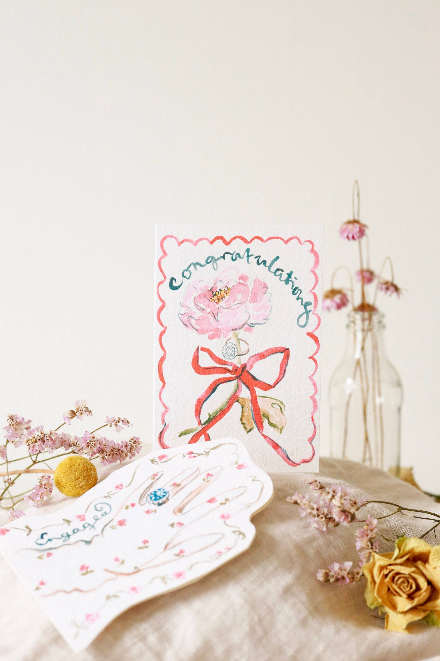 Congratulations peony card