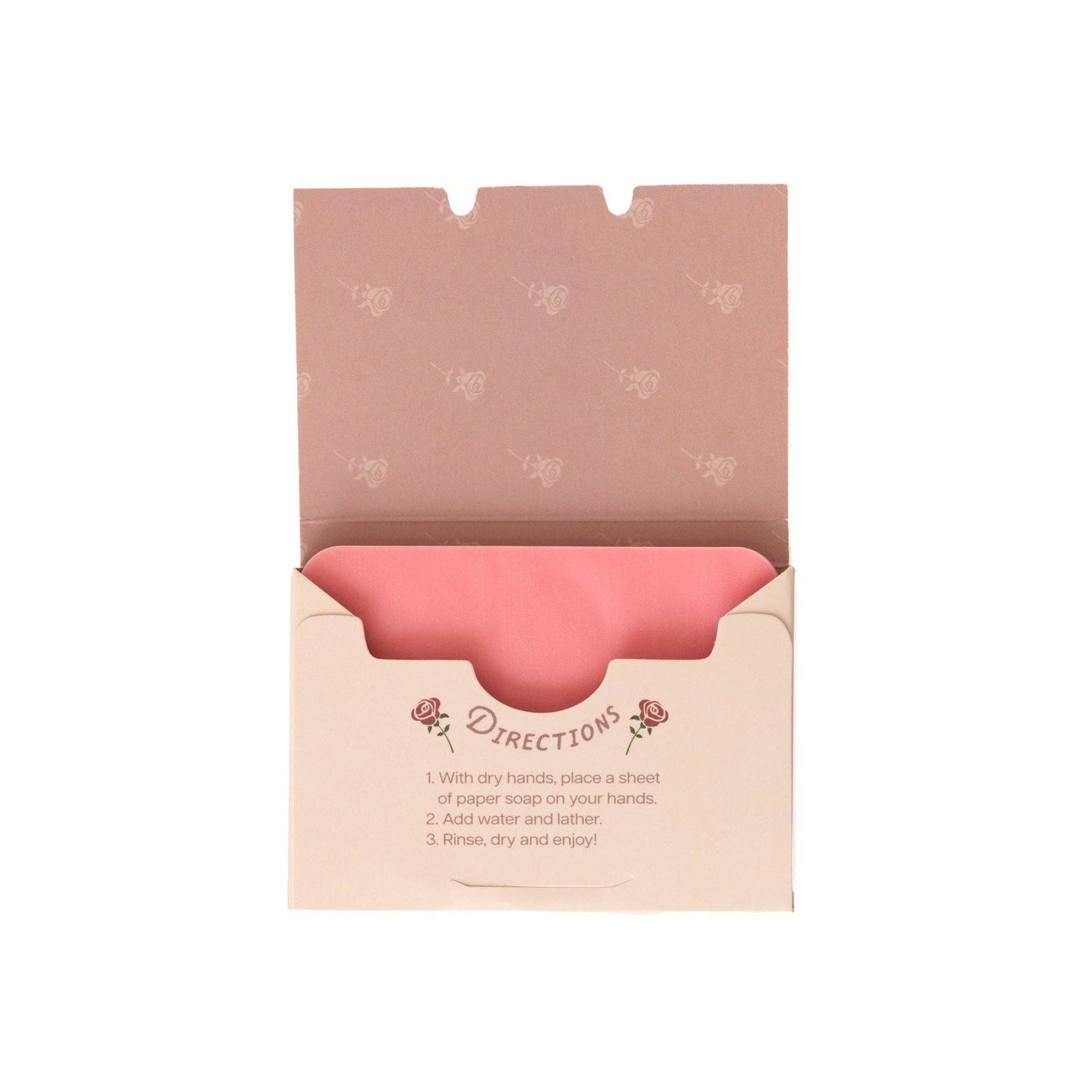 Paper Soap – Rose Scent, Travel Size, 50 Sheets