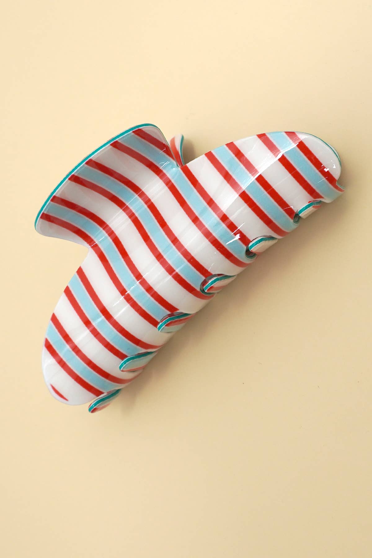Stripe Hair Claw Clips
