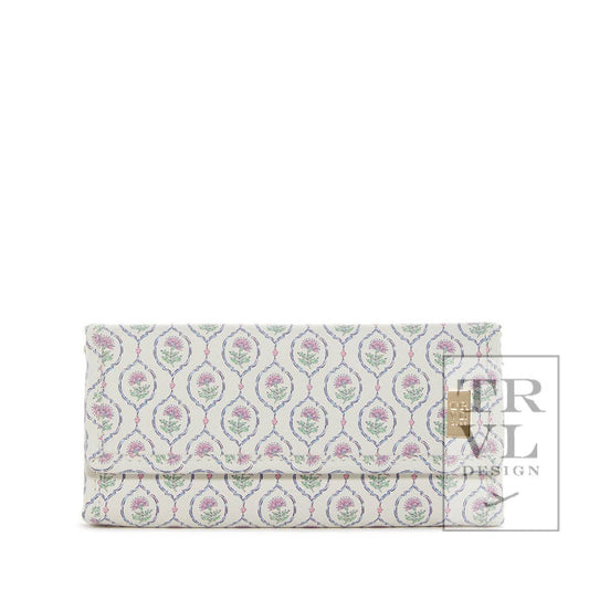 Luxe Jewelry Wallet - Antibes With Navy Pinstripe Liner