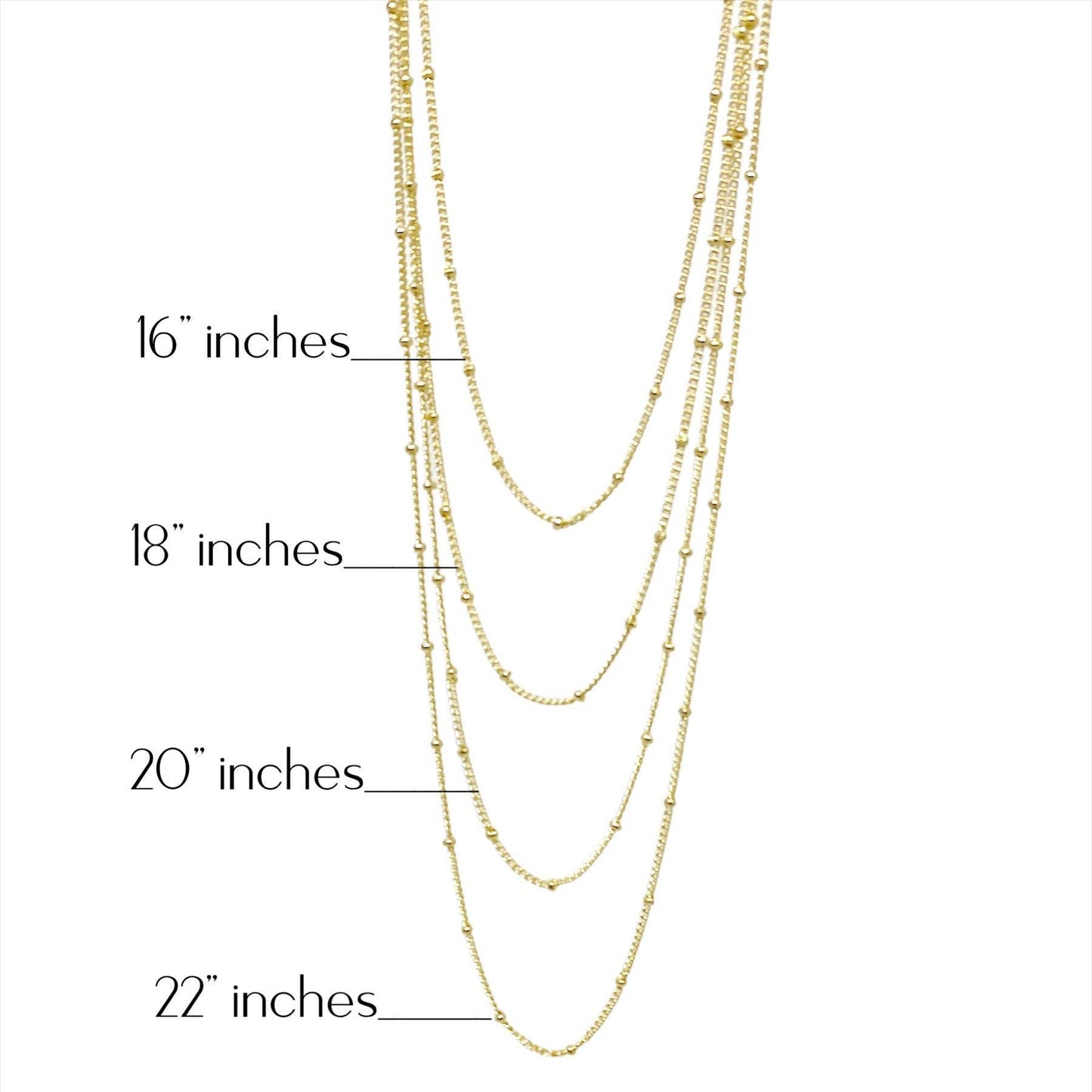 18k Gold Filled 1mm Satellite Chain Available in 16", 18", 2