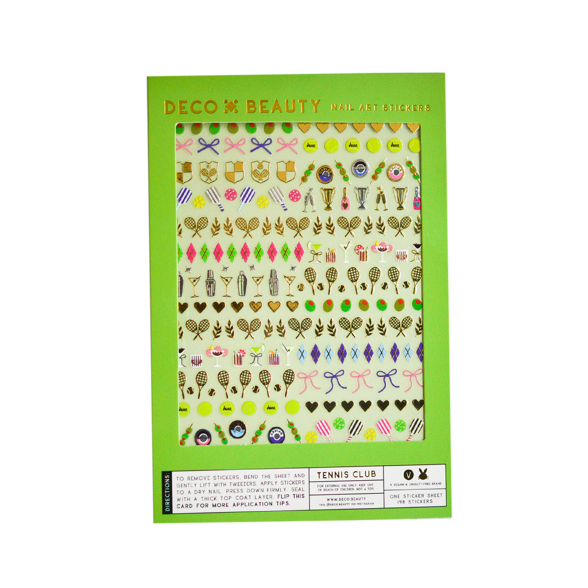 Nail Art Stickers - Tennis Club