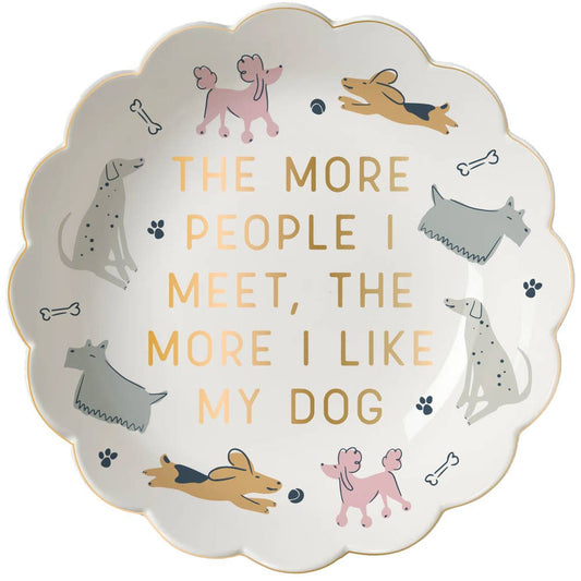 Ceramic Trinket Tray  |  Like My Dog Scallop Trinket Tray