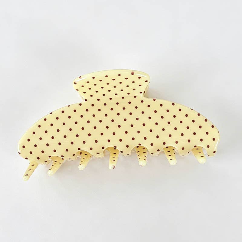 Elegant Retro Polka Dot Hair Claw
