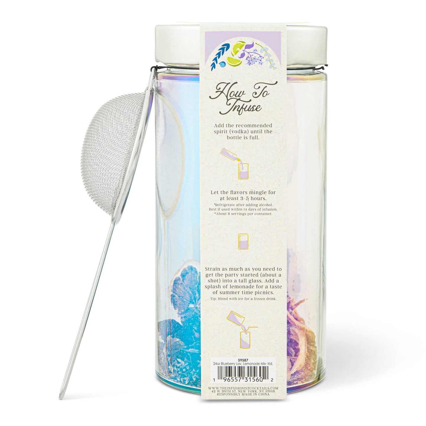24oz Blue Lav. Lemonade Mix - Iridescent