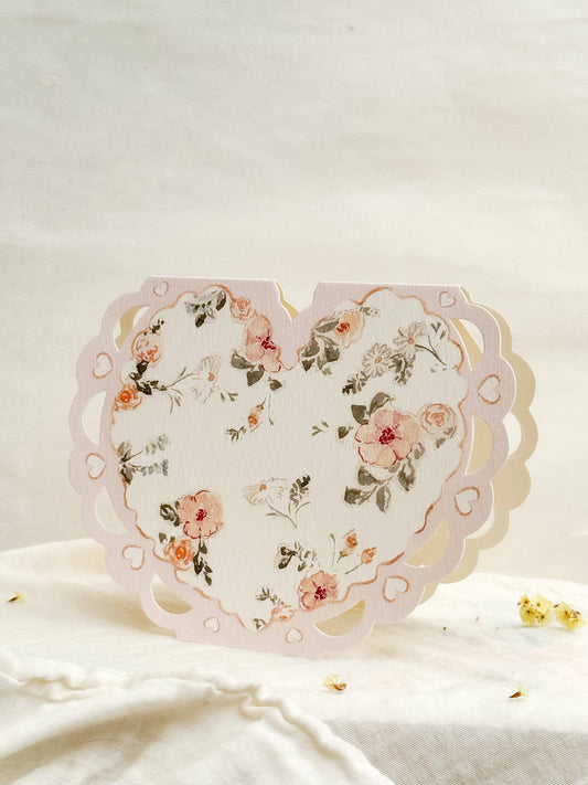 Floral - heart card
