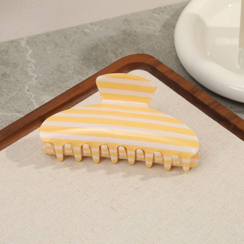 Stripe Hair Claw Clips