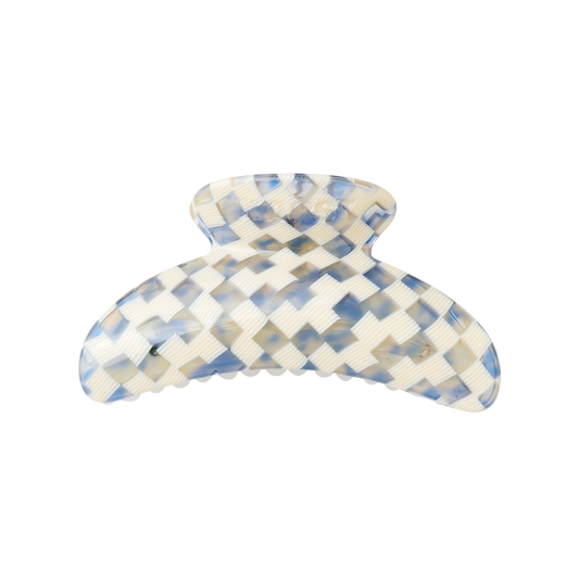 SuperClip Hair Claw — Sky Checker