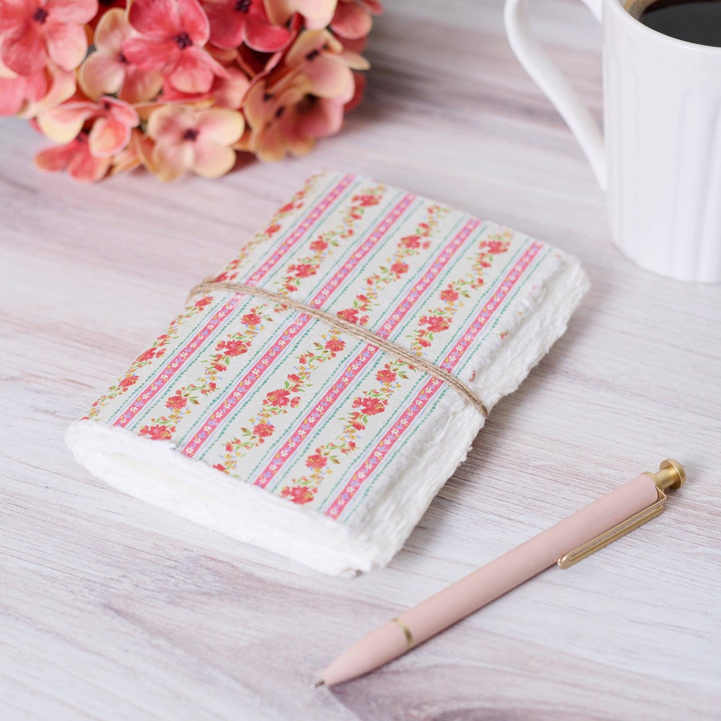 Striped French Floral Journal