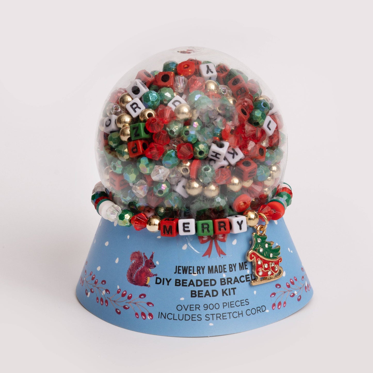 Small Holiday Snow Globe DIY Letter Bead Kit