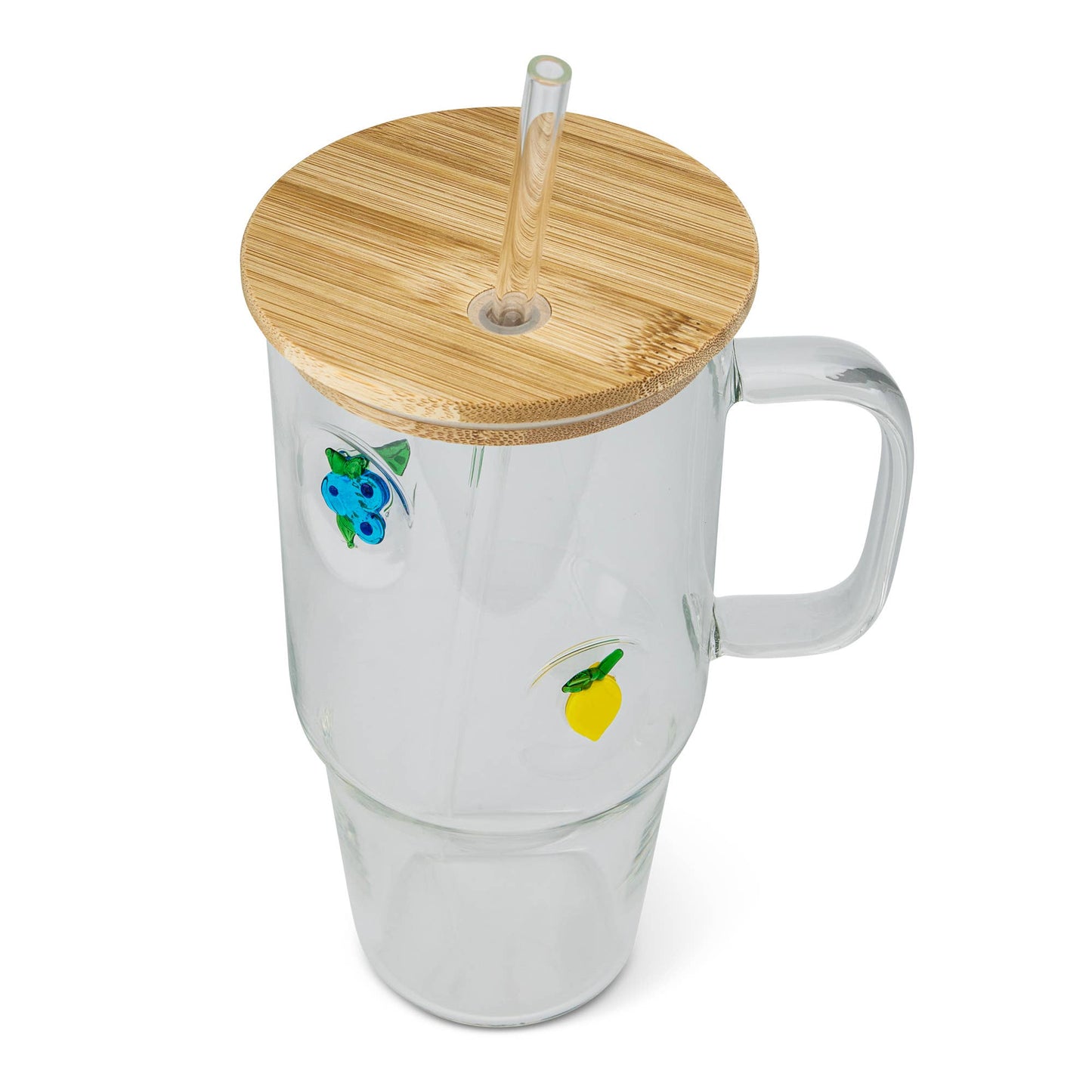 32oz Handled Glass Tumbler - Fruit