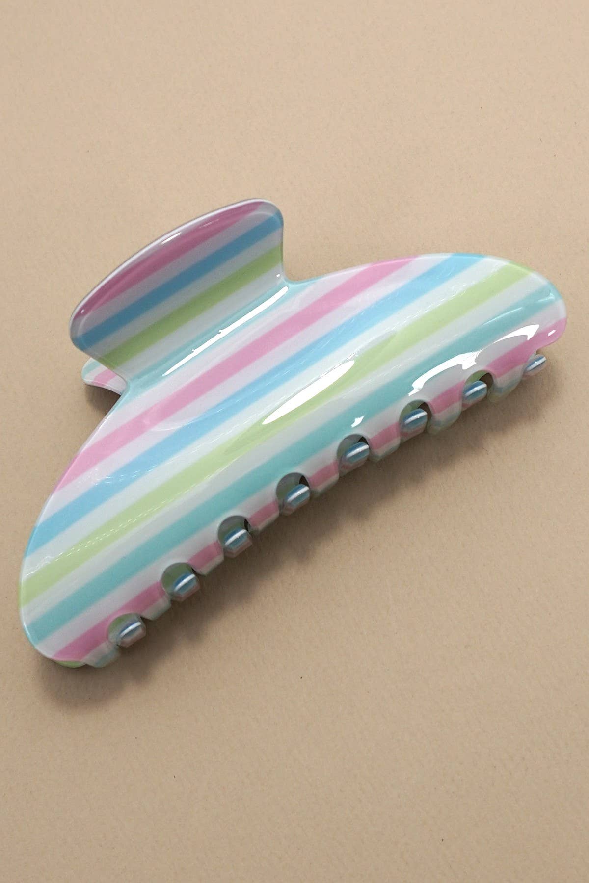 Stripe Hair Claw Clips