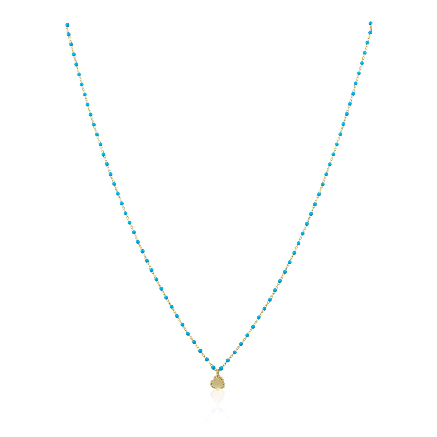 Elsa Mini Heart Necklace - Turquoise