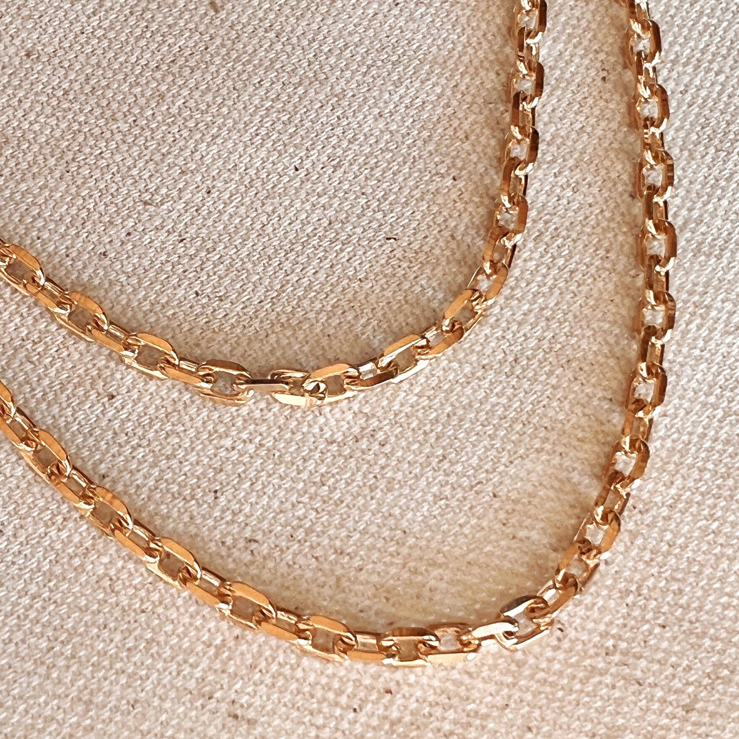 Square 18k Gold Filled Link Chain