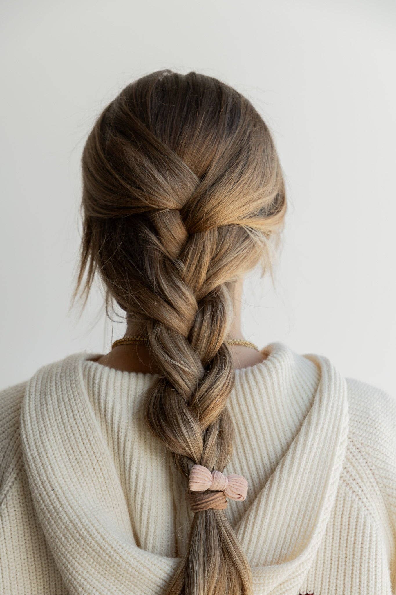 Two Toned Bow Slick Back Hair Ties