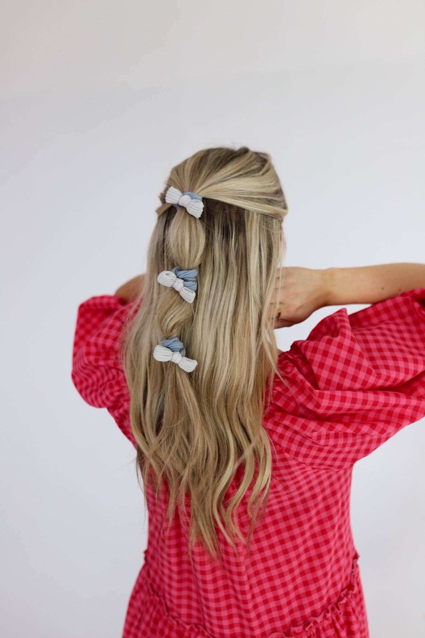 Two Toned Bow Slick Back Hair Ties
