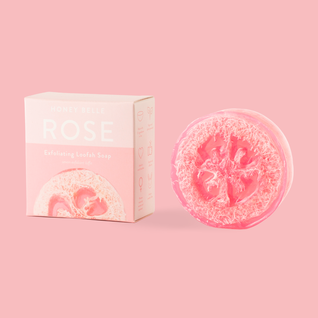 Rose Exfoliating Loofah Soap