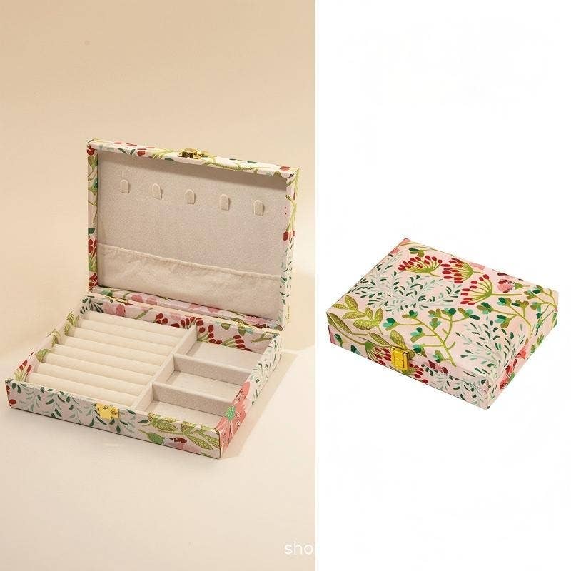 Floral Print Jewelry Case