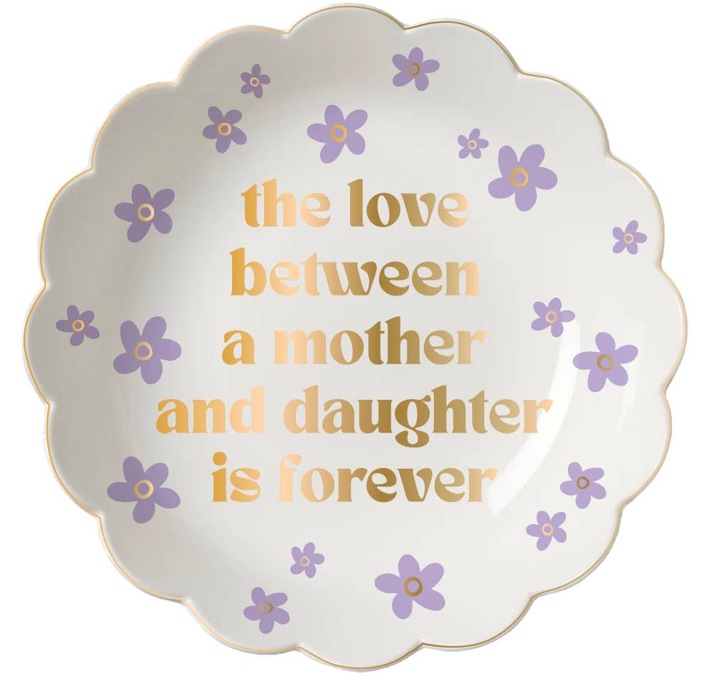 Ceramic Trinket Tray  | Mother Daughter Scallop Trinket Tray