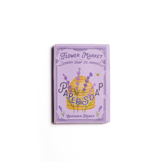 Paper Soap – Lavender Honey Scent, Travel Size, 50 Sheets