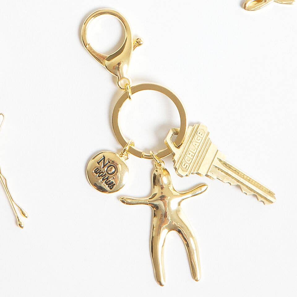 Gold Figurine Keychains- Worry Doll