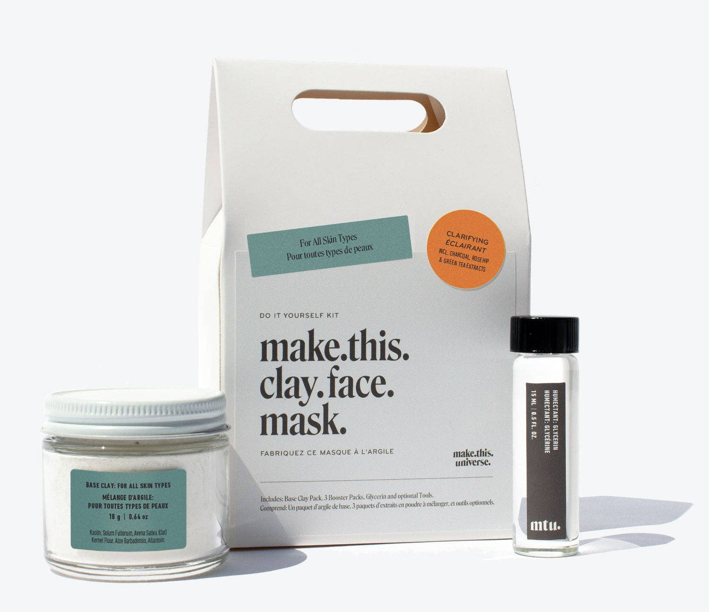 Clay Face Mask Kit: Clarifying For All Skin Types