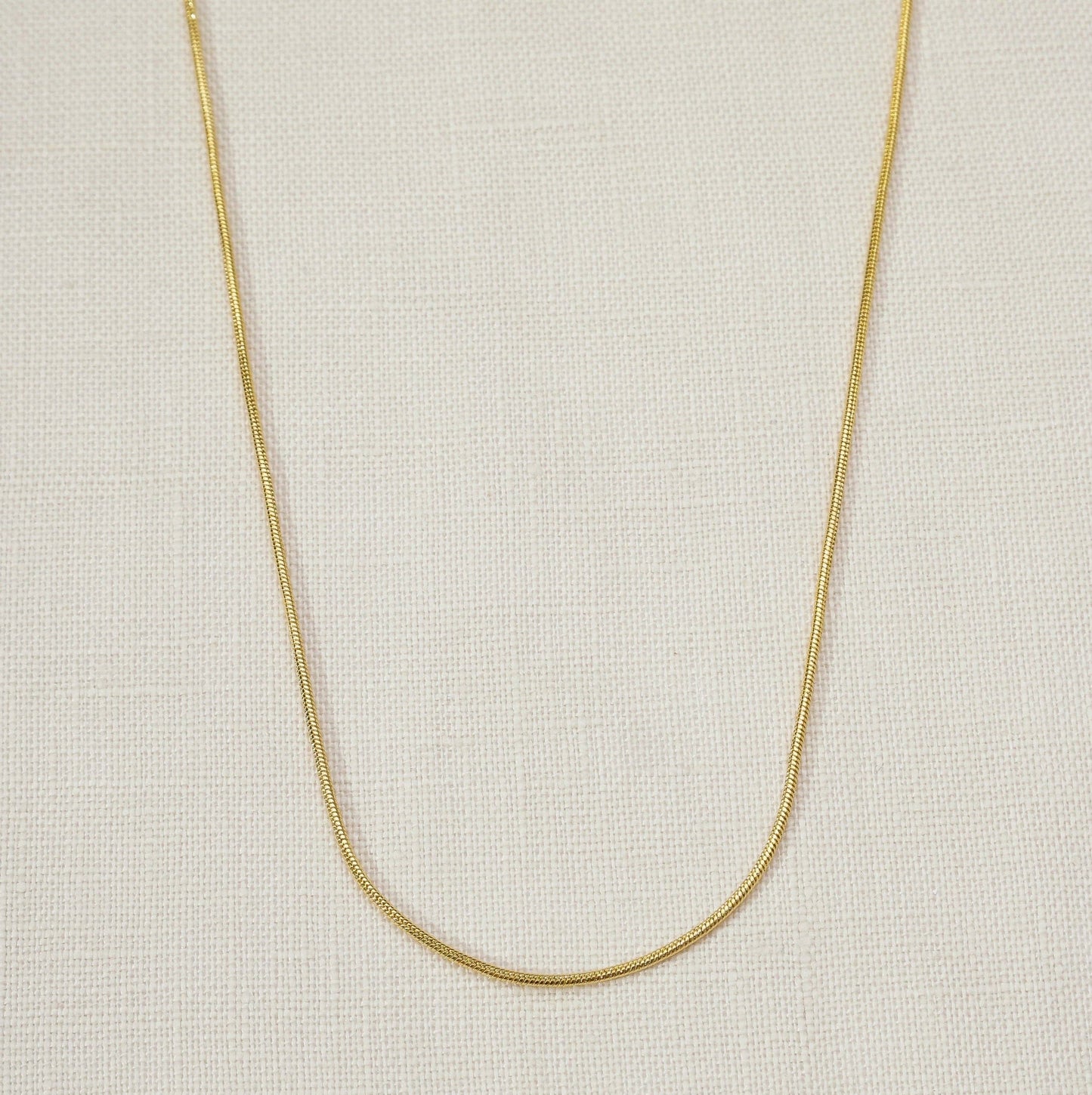 18k Gold Filled 1.2 mm Round Snake Chain Necklace