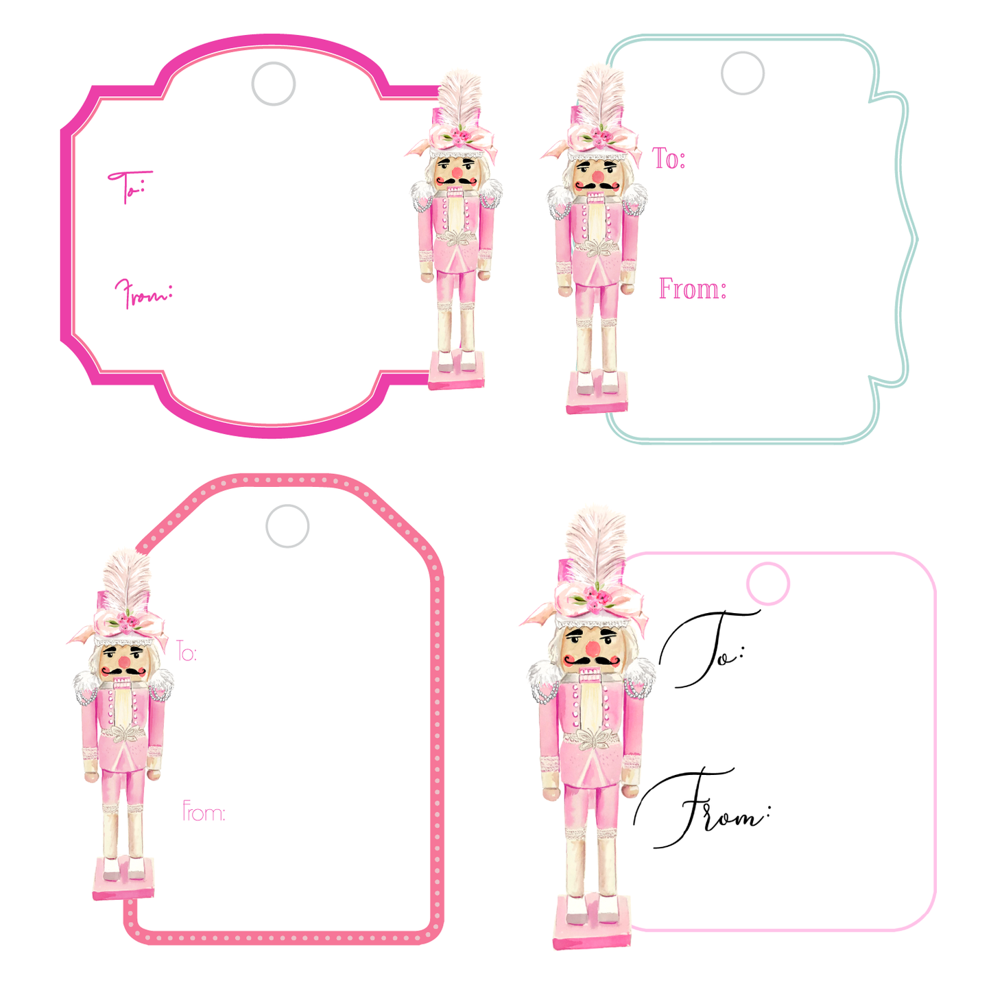 Couture Nutcracker Writeable Gift Tag