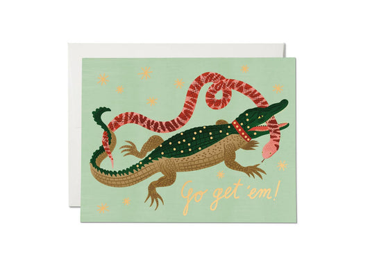 Get 'Em Alligator Greeting Card