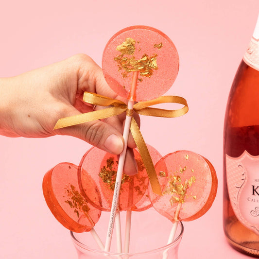 Rosé Wine Sparkle Lollipops VEGAN