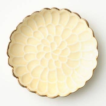 Cream Floral Shaped Trinket Dish